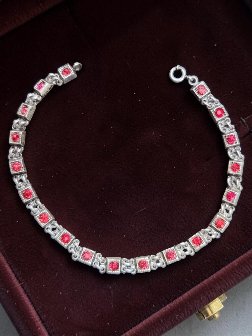 Antique Victorian Sterling Tennis Bracelet
